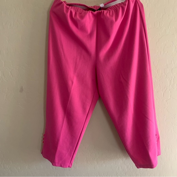 Bob Mackie Coordinating Hot Pink Knit Pants Size L - Picture 5 of 6